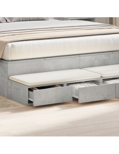 Cassetti per letto Grigio cemento 140 x 36,5 x 16,5 cm