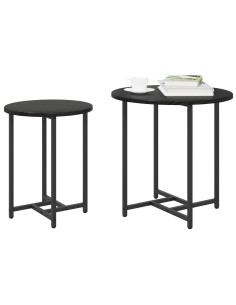 Set tavolini 2 pcs Rovere Nero 2