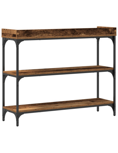 Tavolo Consolle con lo scaffale Legno vecchio 100 x 30 x 80 cm