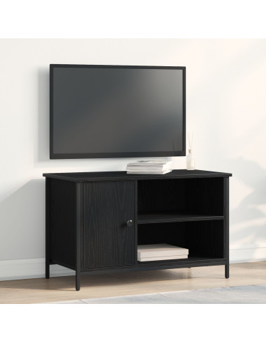 Mobile TV Rovere nero 80 x 40 x 50 cm Legno multistrato