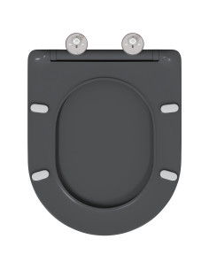 Sedile del WC Antracite 47 x 36 x 3,4 cm Duroplast