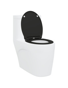 Sedile del WC Nero 47 x 37,5 x 3,8 cm Duroplast 2