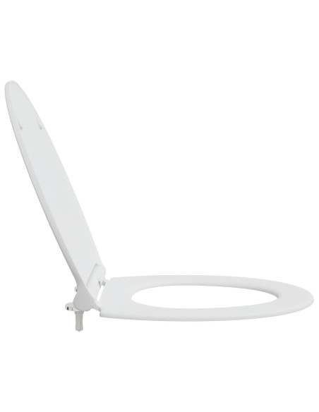 Toilet Seat con Chiusura Flessibile in Duroplast Bianco