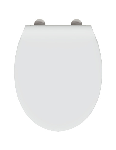 Toilet Seat con Chiusura Flessibile in Duroplast Bianco