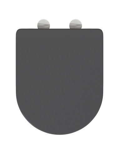 Sedile del WC Antracite 47 x 36 x 3,4 cm Duroplast