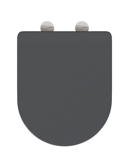 Sedile del WC Antracite 47 x 36 x 3,4 cm Duroplast
