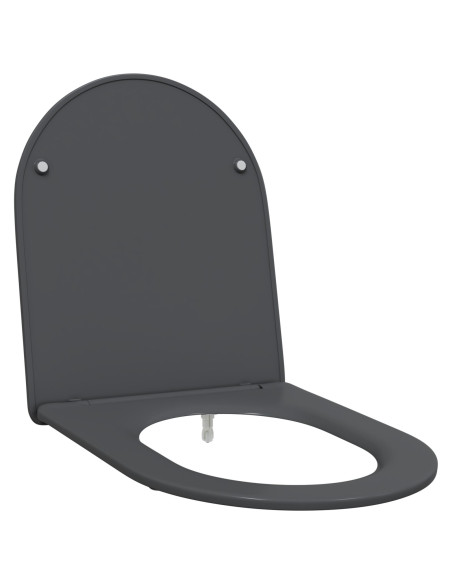 Sedile del WC con Chiusura Morbida in Duroplast Antracite di
