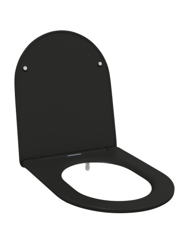Sedile del WC Nero 47 x 36 x 3,4 cm Duroplast