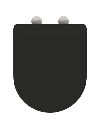 Sedile del WC Nero 47 x 36 x 3,4 cm Duroplast