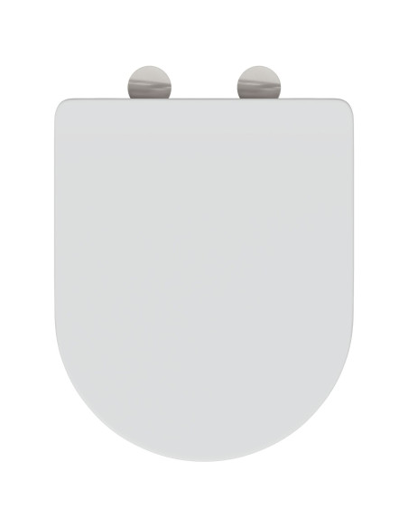 Sedile per Toilette con Chiusura Rapida e Soft Close in Duroplast Bianco