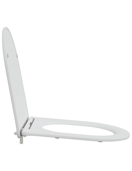 Sedile per Toilette con Chiusura Rapida e Soft Close in Duroplast Bianco
