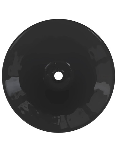 Lavandini 2 pz Nero Lucido Ø42x14 cm in Ceramica