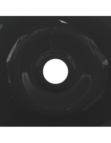 Lavandini 2 pz Nero Lucido Ø42x14 cm in Ceramica