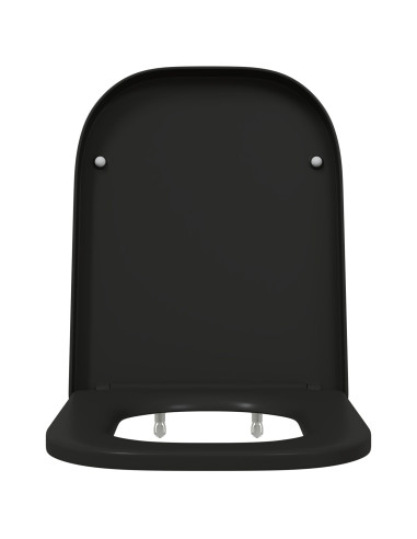 Sedile del WC Nero 47,5 x 35 x 3,6 cm Duroplast