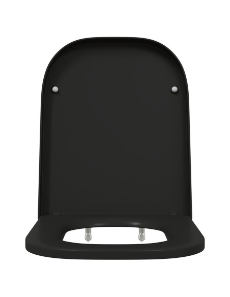 Sedile del WC Nero 47,5 x 35 x 3,6 cm Duroplast