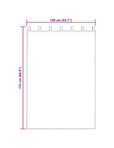 Tende oscuranti 2 pcs Blu Scuro 140 x 175 cm Velluto