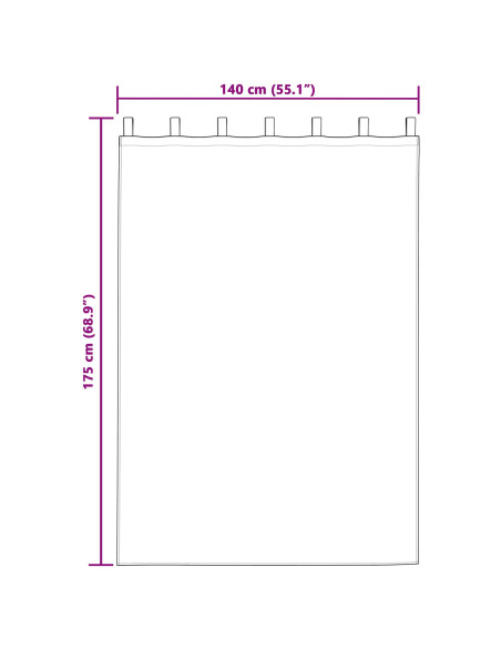 Tende oscuranti 2 pcs Blu Scuro 140 x 175 cm Velluto