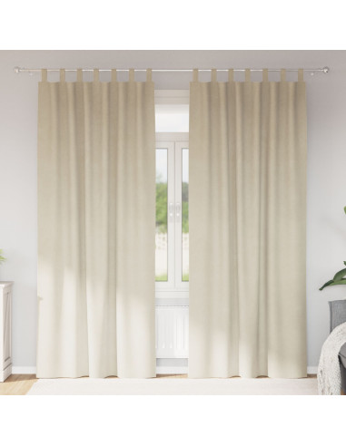 Tende oscuranti 2 pcs Crema 140 x 260 cm Velluto