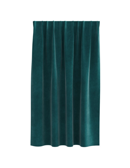 Tende Blackout  con nastro superiore 2 pezzi in velluto verde scuro