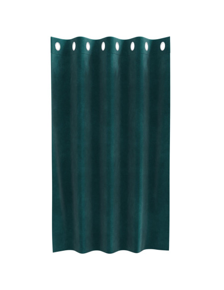 Tende oscuranti  con occhielli 2 pezzi Verde scuro in velluto