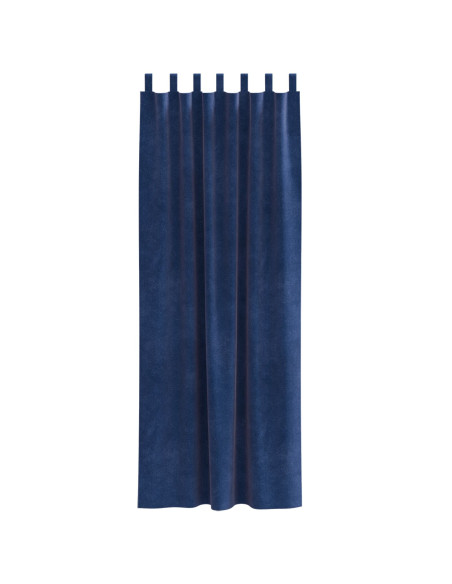 Tende Blackout  con anelli 2 pezzi in velluto blu scuro