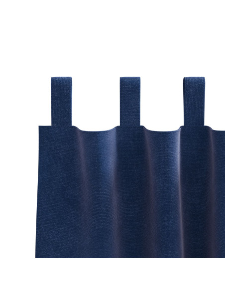 Tende Blackout  con anelli 2 pezzi in velluto blu scuro