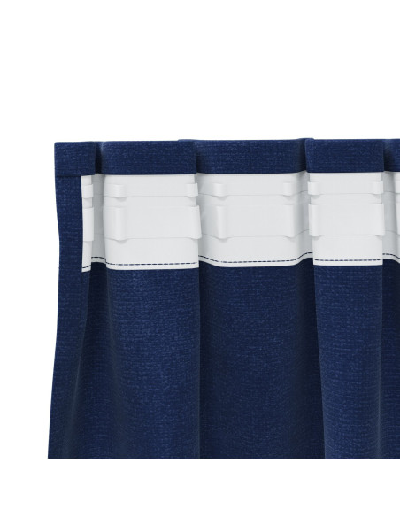 Tende Blackout  con nastro superiore 2 pezzi in velluto blu scuro