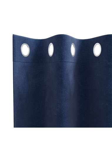 Tende oscuranti 2 pcs Blu Scuro 140 x 140 cm Velluto