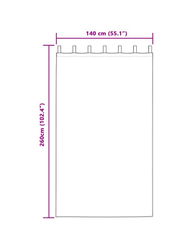 Tende oscuranti 2 pcs Crema 140 x 260 cm Velluto