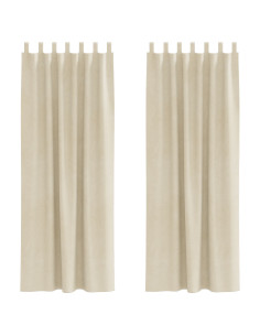 Tende oscuranti 2 pcs Crema 140 x 245 cm Velluto 2