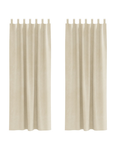 Tende oscuranti 2 pcs Crema 140 x 245 cm Velluto