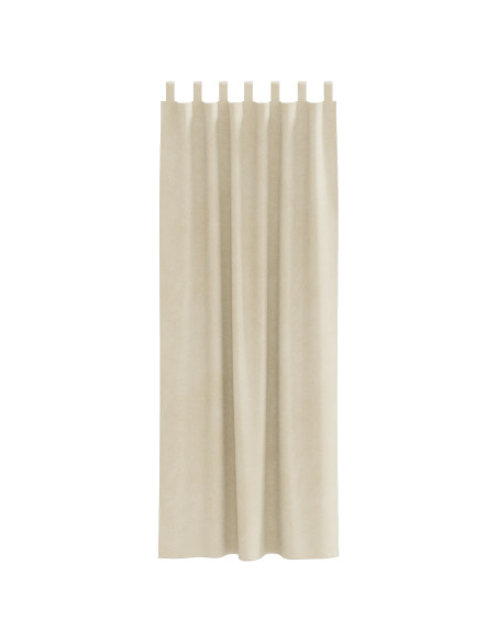 Tende Blackout  con anelli 2 pezzi in velluto crema