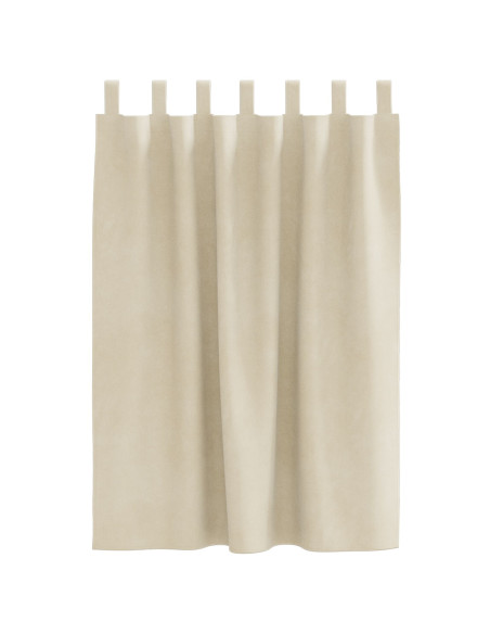 Tende oscuranti  con anelli di sospensione 2 pcs Velluto crema