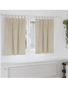 Tende oscuranti 2 pcs Crema 140 x 140 cm Velluto 2