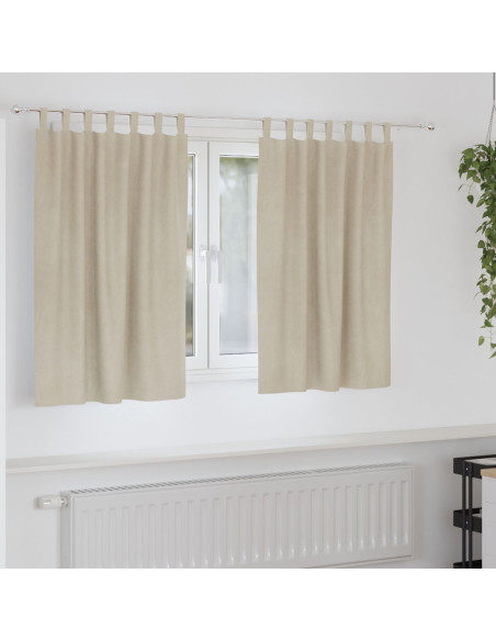 Tende oscuranti 2 pcs Crema 140 x 140 cm Velluto