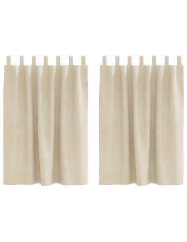 Tende oscuranti 2 pcs Crema 140 x 140 cm Velluto