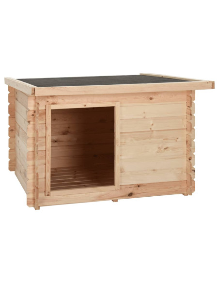 Cuccia per Cani 100x80x100 cm in Legno Massello di Pino 14 mm