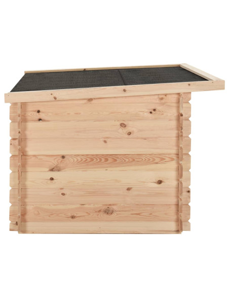 Cuccia per Cani 100x80x100 cm in Legno Massello di Pino 14 mm