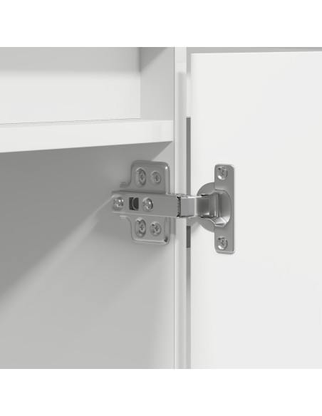 pensile TV  con LED Bianco 180x38x49 cm Legno ingegnerizzato