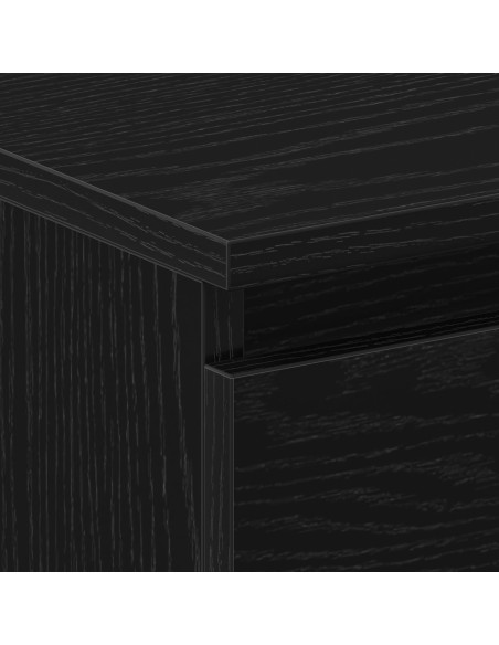 Armadio da Notte con cassetto 2 pcs Rovere Nero 30 x 30 x 40 cm