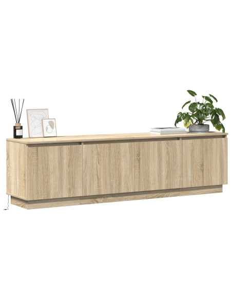 Mobile TV  con LED Rovere Sonoma 180x38x49 cm Legno ingegnerizzato