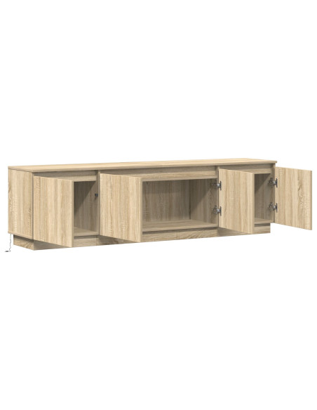 Mobile TV  con LED Rovere Sonoma 180x38x49 cm Legno ingegnerizzato