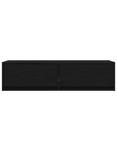 Mobile TV  Nero Rovere 100x31x25,5 cm Legno ingegnerizzato