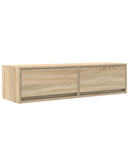 Mobile TV  in Rovere Sonoma 100x31x25,5 cm in Legno ingegnerizzato