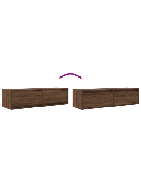 Mobile TV  Marrone Rovere 100x31x25,5 cm in Legno Ingegnerizzato