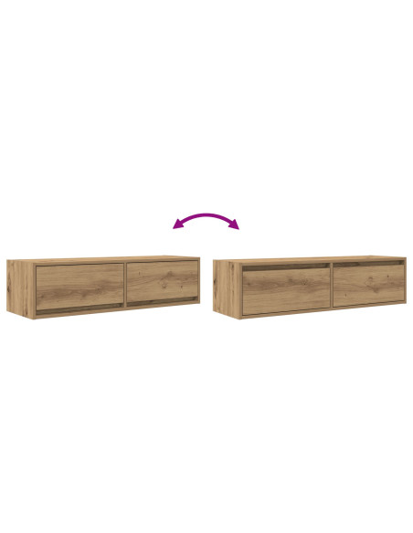 Mobile TV  in rovere artigianale 100x31x25,5 cm in legno ingegnerizzato