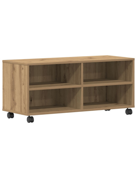 Mobile TV  in Rovere Artigianale 90x35x35 cm in Legno Ingegnerizzato