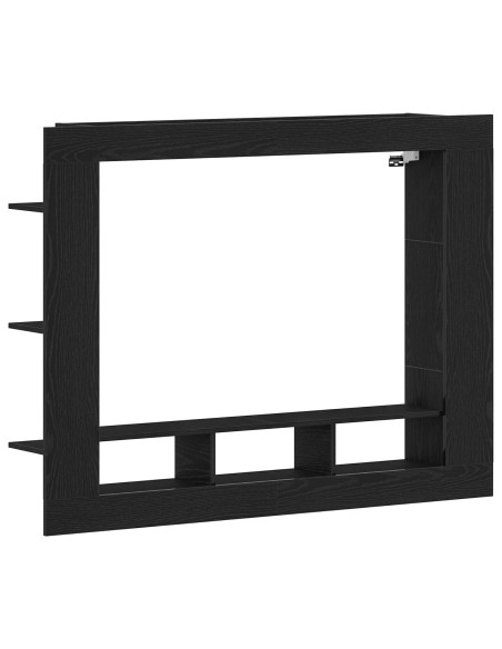 Mobile TV Rovere nero 152 x 22 x 113 cm Legno multistrato