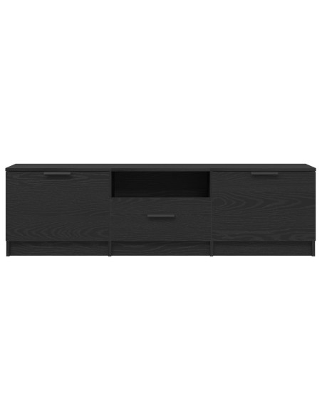 Mobile TV  - Rovere Nero - 140x35x40 cm - Realizzato in Legno Ingegnerizzato
