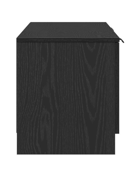 Mobile TV  - Rovere Nero - 140x35x40 cm - Realizzato in Legno Ingegnerizzato